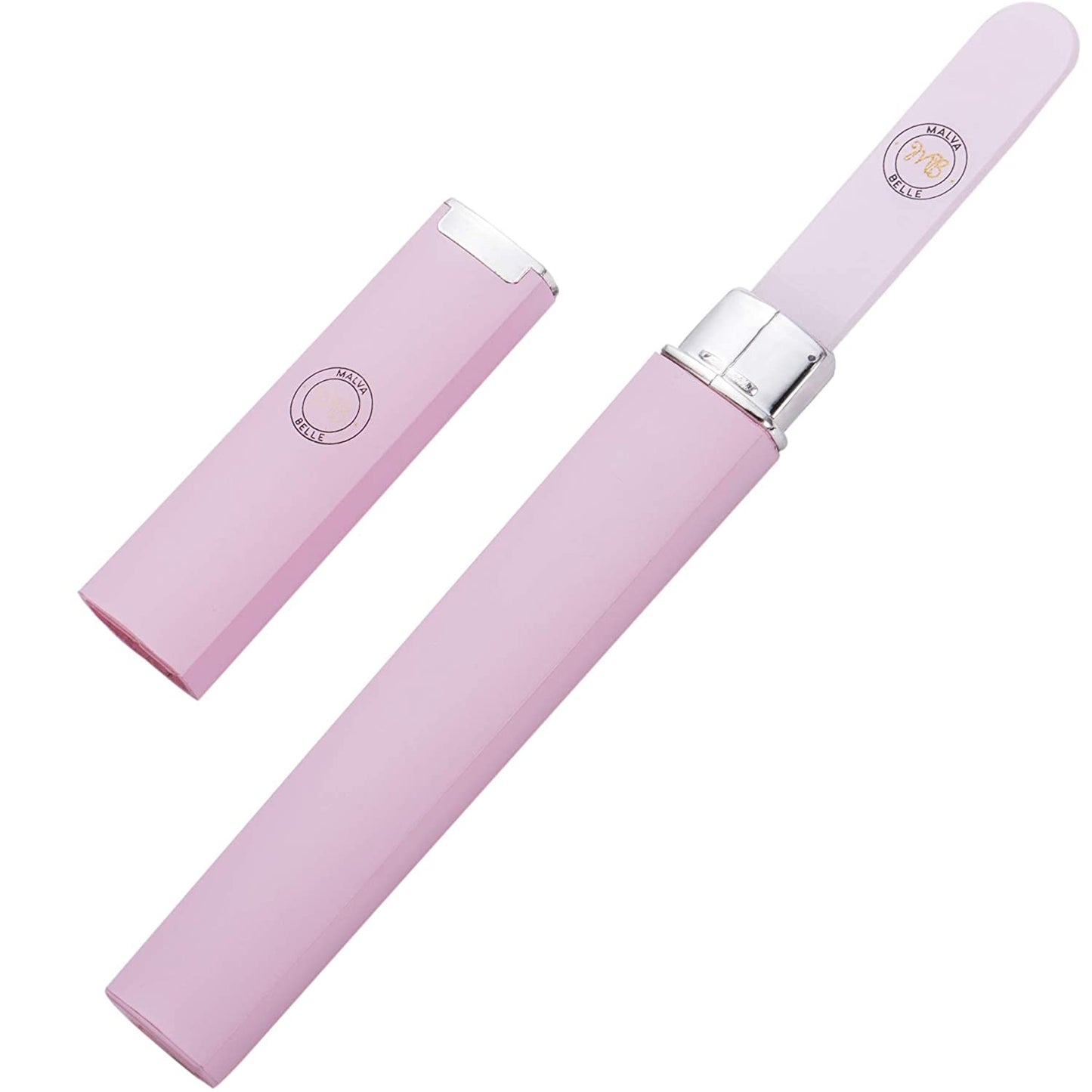 Crystal Glass Nail File with Protective Case - Pastel Lilac, 2mm