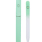 Crystal Glass Nail File with Protective Case - Pastel Green, 2mm