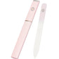 Crystal Glass Nail File with Protective Case - Pink, 3mm